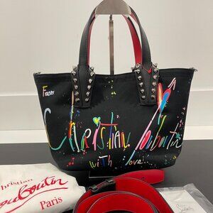 Christian Louboutin Cabata Small Tote Bag Cotton & Spikes (JB1408)